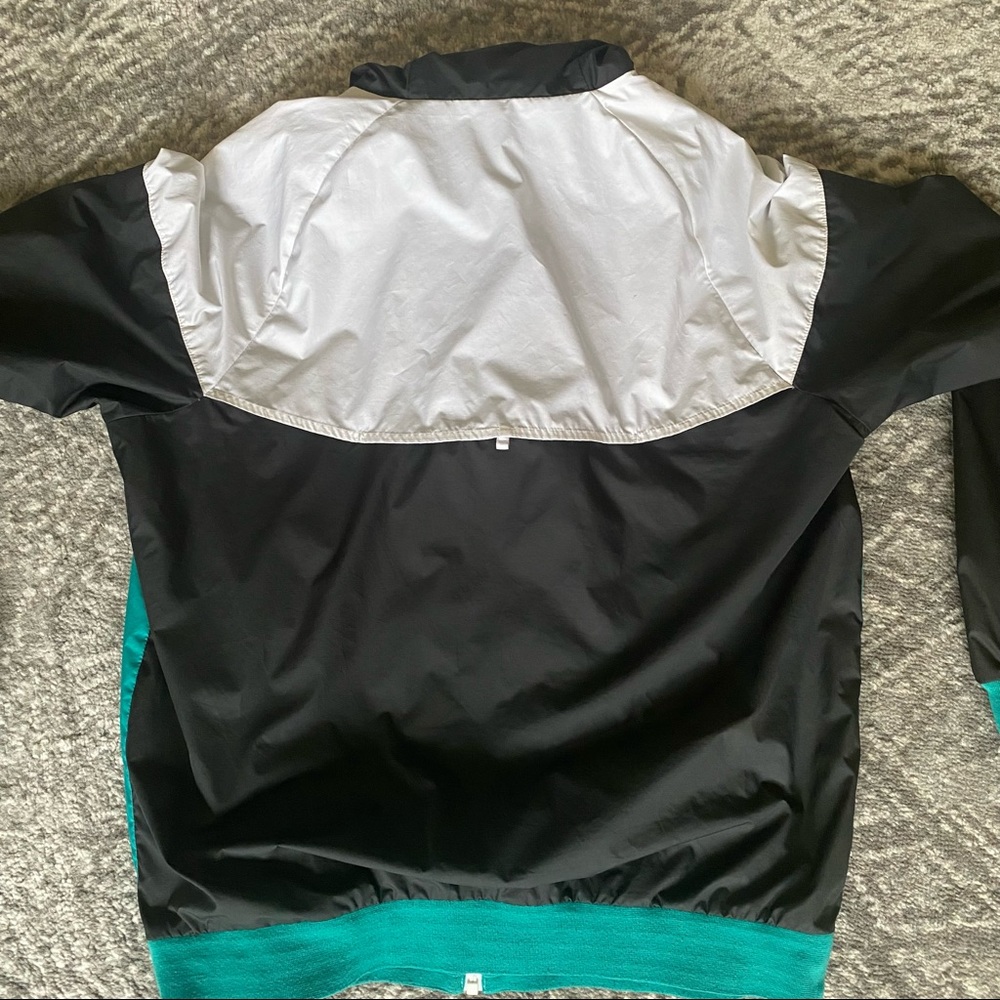 Nike Teal Black White Windbreaker with Red Accents - Picture 2 of 5